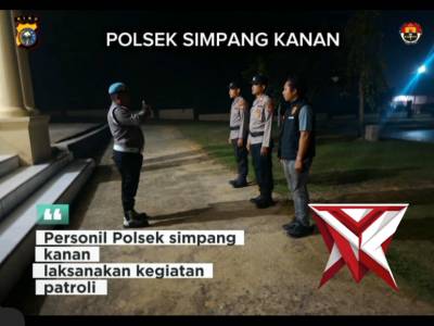 polsek simpang kanan melaksanakan patroli rutin