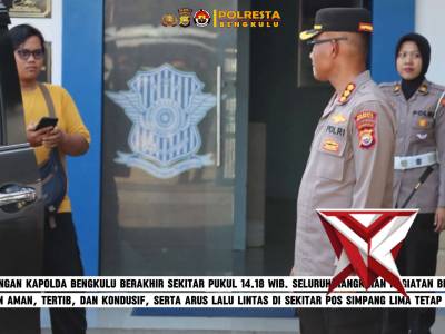 Kapolda Bengkulu Tinjau Kesiapan Pelayanan Publik di Pos Lalu Lintas Simpang Lima - PoliceTube
