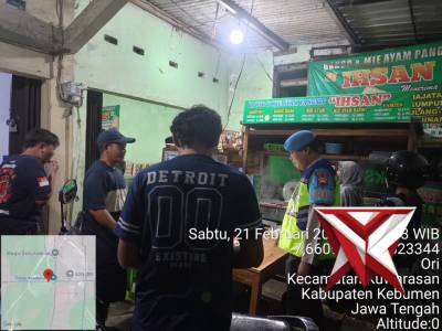 Patroli BLP malam Polsek Kuwarasan