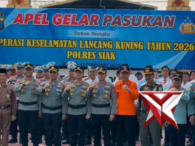 Apel Gelar Pasukan Operasi Keselamatan Lancang Kuning tahun 2026 Polres Siak - PoliceTube
