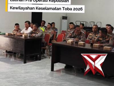Polres Sibolga melaksanakan Latihan Pra Operasi (Latpraops) Keselamatan Toba 2026
