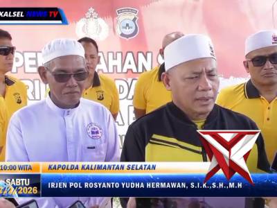 Polda Kalsel dan Polresta BJM Sumbang 2 Sapi untuk Haul Guru Zuhdi - PoliceTube