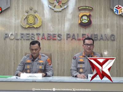 konferensi pers yang digelar di Mako Polrestabes Palembang pada Sabtu, 31 Januari 2026. - PoliceTube