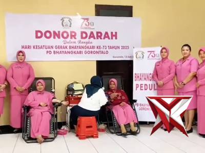 DONOR DARAH DALAM RANGKA HKGB KE-73 TAHUN 2025 PD BHAYANGKARI GORONTALO - PoliceTube