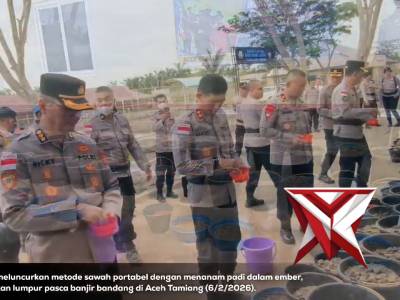 Inovasi Kreatif Polda Aceh Polda Aceh meluncurkan metode sawah portabel - PoliceTube