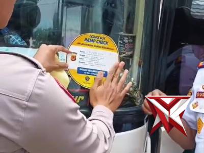 Ramp Check kendaraan angkutan bus dalam rangka OPS keselamatan Lodaya 2026