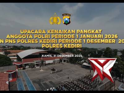 Momen Haru, 99 Personel Polres Kediri Resmi Sandang Pangkat Baru - PoliceTube