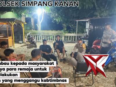 patroli rutin oleh personil polsek simpang kanan