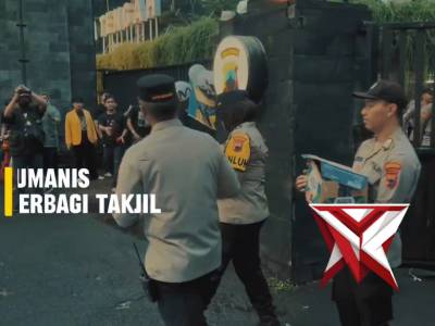 Pelayanan Unjuk Rasa Humanis, Polrestabes Semarang Bagikan Takjil Buka Puasa