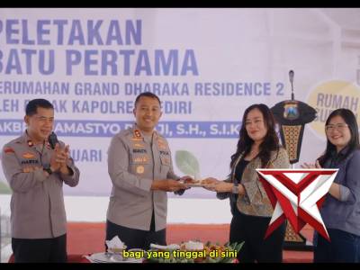Kapolres Kediri Lakukan Peletakan Batu Pertama Grand Dharaka Residence 2 KEDIRI&mdash; Langkah awal pemba - PoliceTube