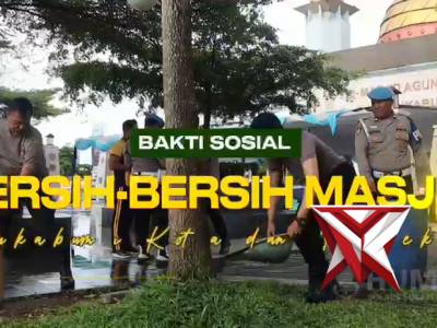 Ramadan PRIMA, Polisi Sukabumi Bersih-bersih Masjid Agung