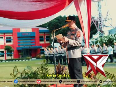 Kapolda Sumsel Irjen Pol. Dr. Sandi Nugroho, S.I.K., S.H., M.Hum Pimpin Upacara Hari Kesadaran Nasio