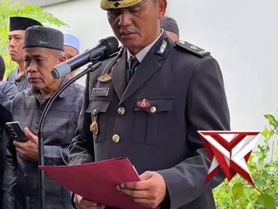 Upacara Pemakaman Bripda Muhammad Hanafi Personil Polres Hulu Sungai Tengah