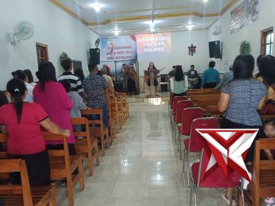PAM KEGIATAN IBADAH KEBAKTIAN RUTIN DI GEREJA KRISTUS AGUNG DESA PULUNG