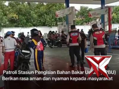 Cegah Gangguan Kamtibmas Di Objek Vital Polsek Buduran Laksanakan Patroli Di SPBU