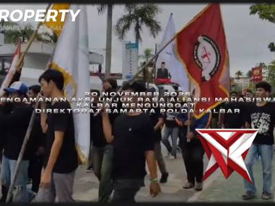 Direktorat samapta Polda kalbar melaksanakan pengamanan aksi Unras Di gedung Dprd Provinsi Kalbar - PoliceTube