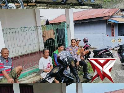 Sambang Warga Desa Keban Agung, Bhabinkamtibmas Sampaikan Imbauan Kamtibmas