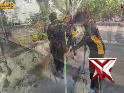 Dukung Arahan Presiden, Polres Sumenep Gelar Kerja Bakti Kurve - PoliceTube
