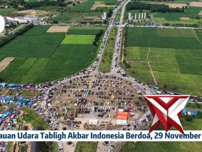 Pantauan Udara Tabligh Akbar "Indonesia Berdoa" di Kota Baru, Sabtu (29/11/2025) pukul 09.00 WIB.