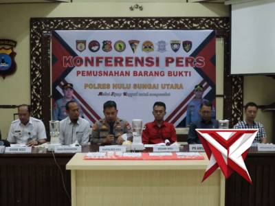 Polres HSU Musnahkan 446,84 Gram Sabu Hasil Ungkap 4 Kasus Rutin Awal 2026 - PoliceTube
