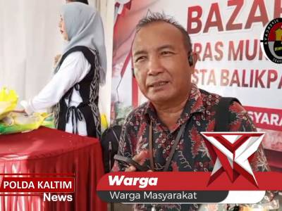 Polresta Balikpaan Gelar Kegiatan Gerakan pangan Murah Di Gedung Nasional Klandasan