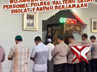 WUJUDKAN IMAN DAN TAQWA PER SONEL POLRES HALTENG GE LAR SHOLAT FARDHU BERJAMAAH - PoliceTube