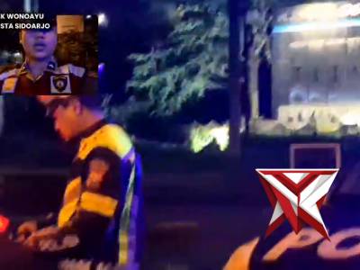 PERSONEL POLSEK WONOAYU PATROLI GABUNGAN RAYON BARAT ANTISIPASI 3C, BALAP LIAR, TAWURAN