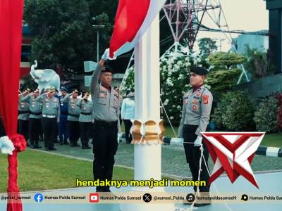 Kapolda Sumsel Irjen Pol. Dr. Sandi Nugroho, S.I.K., S.H., M.Hum Pimpin Upacara Hari Kesadaran Nasio