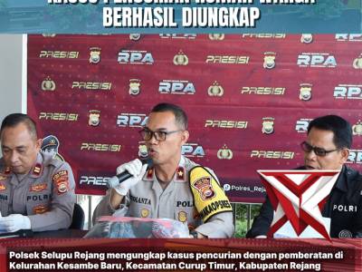 Konferensi Pers Ungkap Kasus Pencurian dengan Pemberatan - PoliceTube