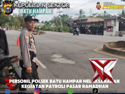 patroli pasar ramadhan oleh polsek batu hampar