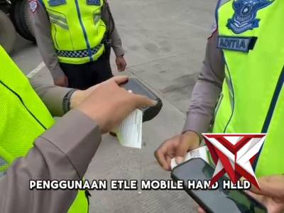ETLE MOBILE HAND HELD SATLANTAS POLRES PELABUHAN TANJUNG PRIOK - PoliceTube