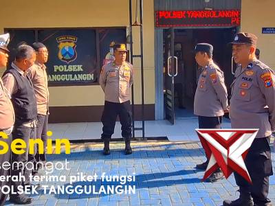 Serah Terima Piket Fungsi Mako Polsek Tanggulangin Berjalan Aman dan Lancar