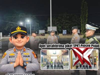 Apel serah terima piker SPKT Polsek pujud polres Rokan hilir - PoliceTube