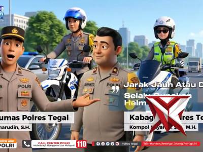 Mengimbau seluruh masyarakat Kabupaten Tegal untuk selalu tertib berlalu lintas. - PoliceTube