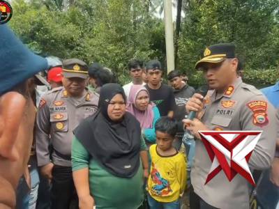 Kapolres Halut Pimpin langsung Pengamanan Aksi Unjuk Rasa Dari Aliansi Galela Menggugat