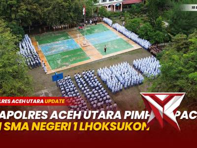 Kapolres Aceh Utara Bagi Motivasi ke Siswa SMAN 1 Lhoksukon, Ditutup dengan Bagi Helm Gratis - PoliceTube