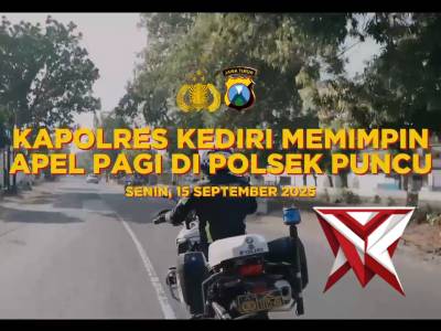 Apel Pagi Polsek Puncu, Kapolres Kediri Ingatkan Jaga Kesehatan dan Soliditas