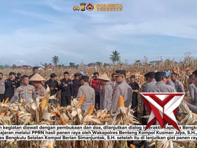 Kapolda Bengkulu Pimpin Panen Raya dan Penanaman Jagung Serentak Dukung Ketahanan Pangan 2026