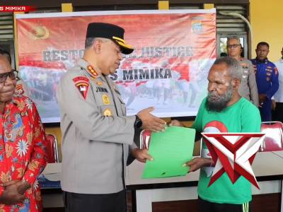 Kapolda Papua Tengah Pimpin Restorative justice kasus konflik Kwamki Narama