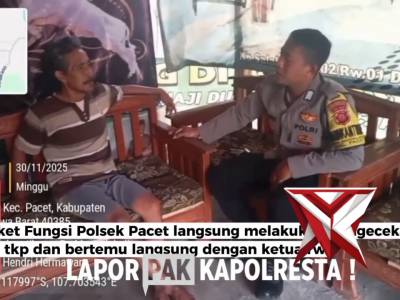 Polresta Bandung melalui Polsek Pacet dengan sigap menanggapi laporan dari layanan Call Center 110 - PoliceTube