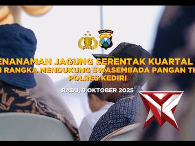 Dukung Swasembada Pangan, Polres Kediri Tanam Jagung Serentak Kuartal IV