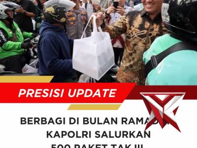 Mabes Polri membagikan 500 paket takjil - PoliceTube