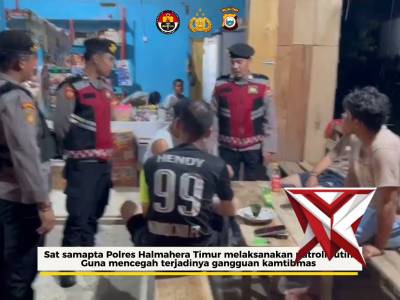 Patroli dialogis sat samapta Polres Halmahera Timur - PoliceTube