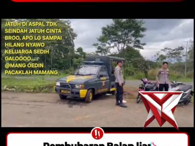 Pembubaran balap liar di jalan lapter atung bungsu kota pagar alam oleh polres pagar alam