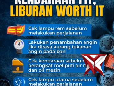 Cek kondisi kendaraan sebelum bepergian