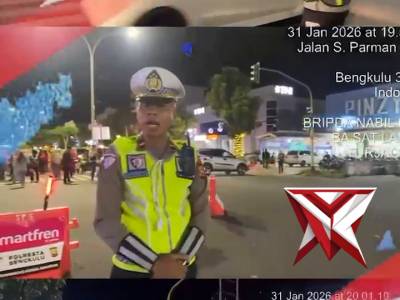 Satlantas Polresta Bengkulu Laksanakan Pengamanan dan Pengaturan Lalu Lintas BLUE LIGHT di Belungguk - PoliceTube