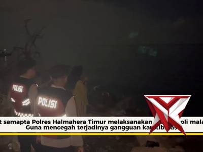 Patroli malam sat samapta Polres Halmahera Timur - PoliceTube