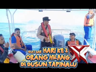 KEGIATAN SAR GABUNGAN HARI KE 2 SATPOLAIRUD RES SBB TERHADAP SATU NELAYAN HILANG DI DUSUN TAPINALU - PoliceTube