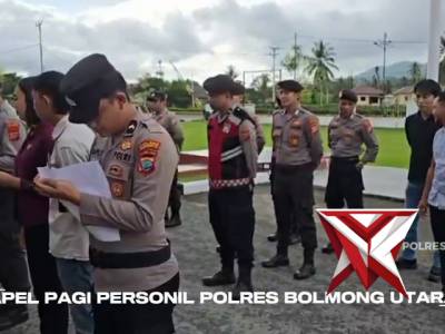 Apel pagi Polres Bolmong Utara - PoliceTube