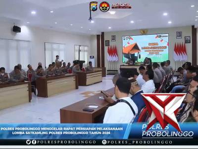 KAPOLRES PROBOLINGGO MENGGELAR RAPAT PERSIAPAN PELAKSANAAN LOMBA SATKAMLING TAHUN 2026 - PoliceTube